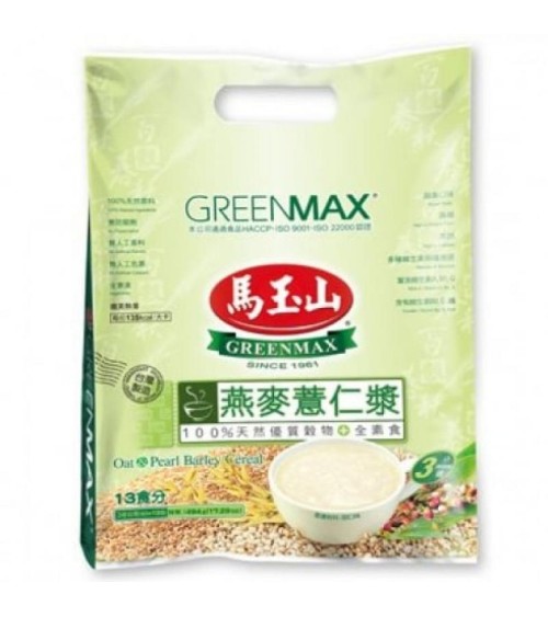 Greenmax Céréales d'avoine&Coix Lacryma-Jobi 13*38g